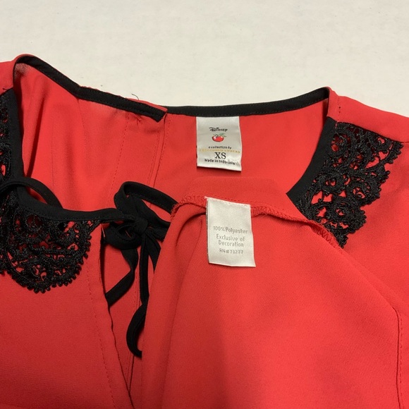 Disney A Collection by Lauren Conrad Red/Black Top - Picture 7 of 8